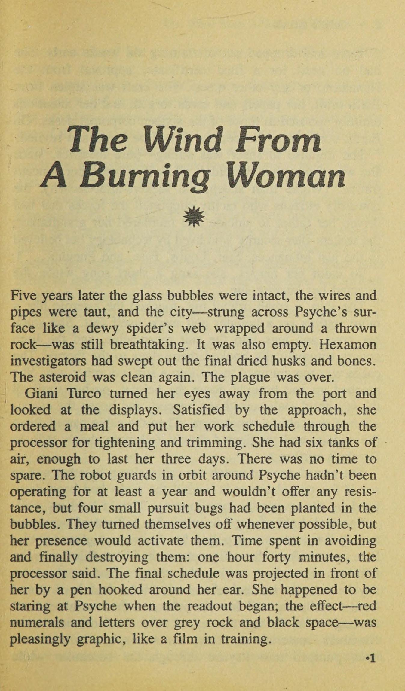 The Wind from a Burning Woman