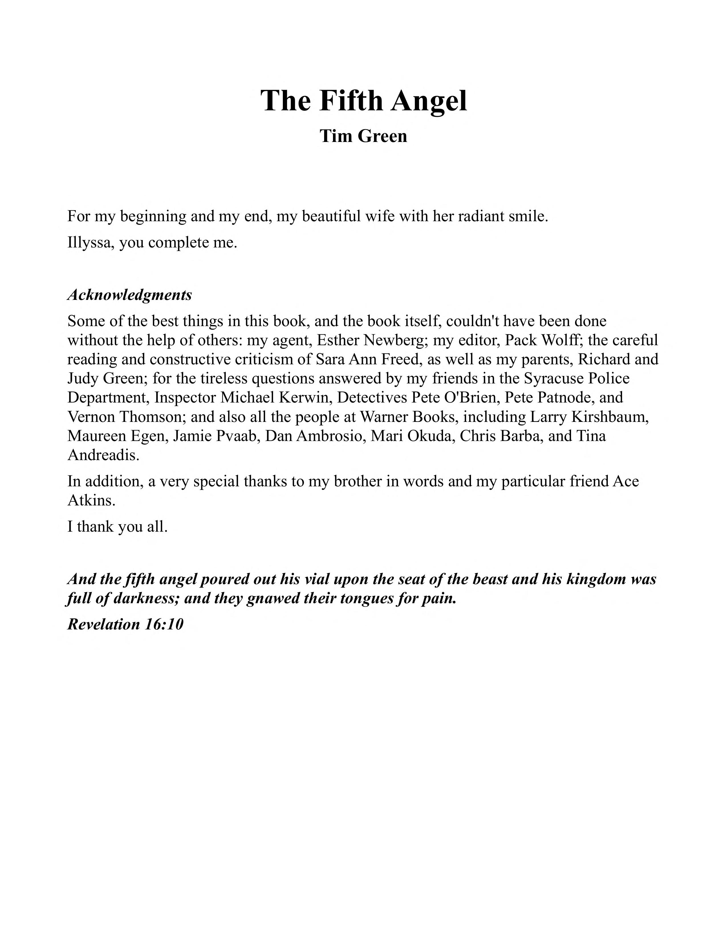 The Fifth Angel