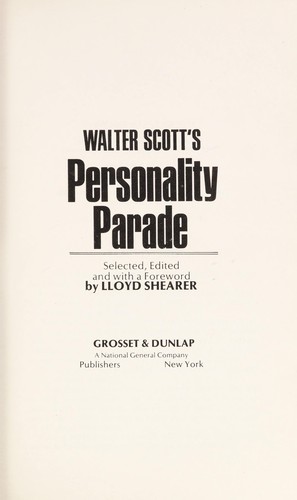Walter Scott'S Personality Parade