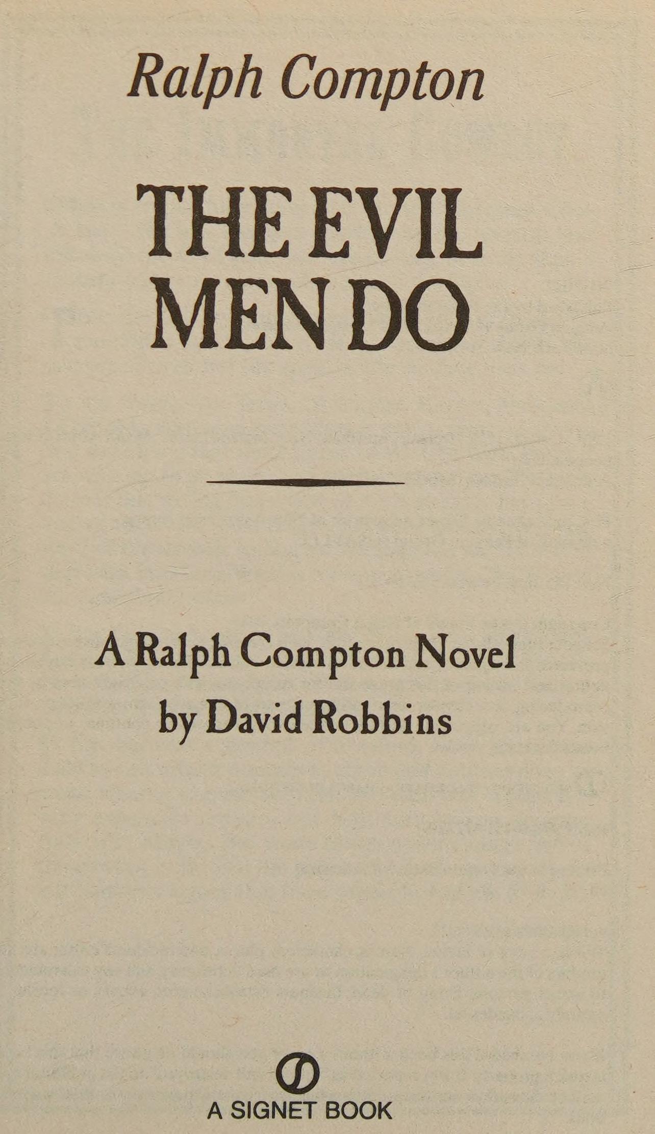 Ralph Compton the Evil Men Do