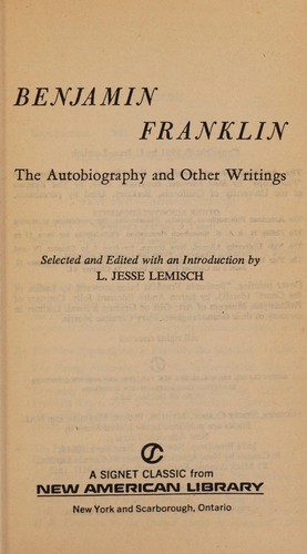 The Autobiography of Benjamin Franklin