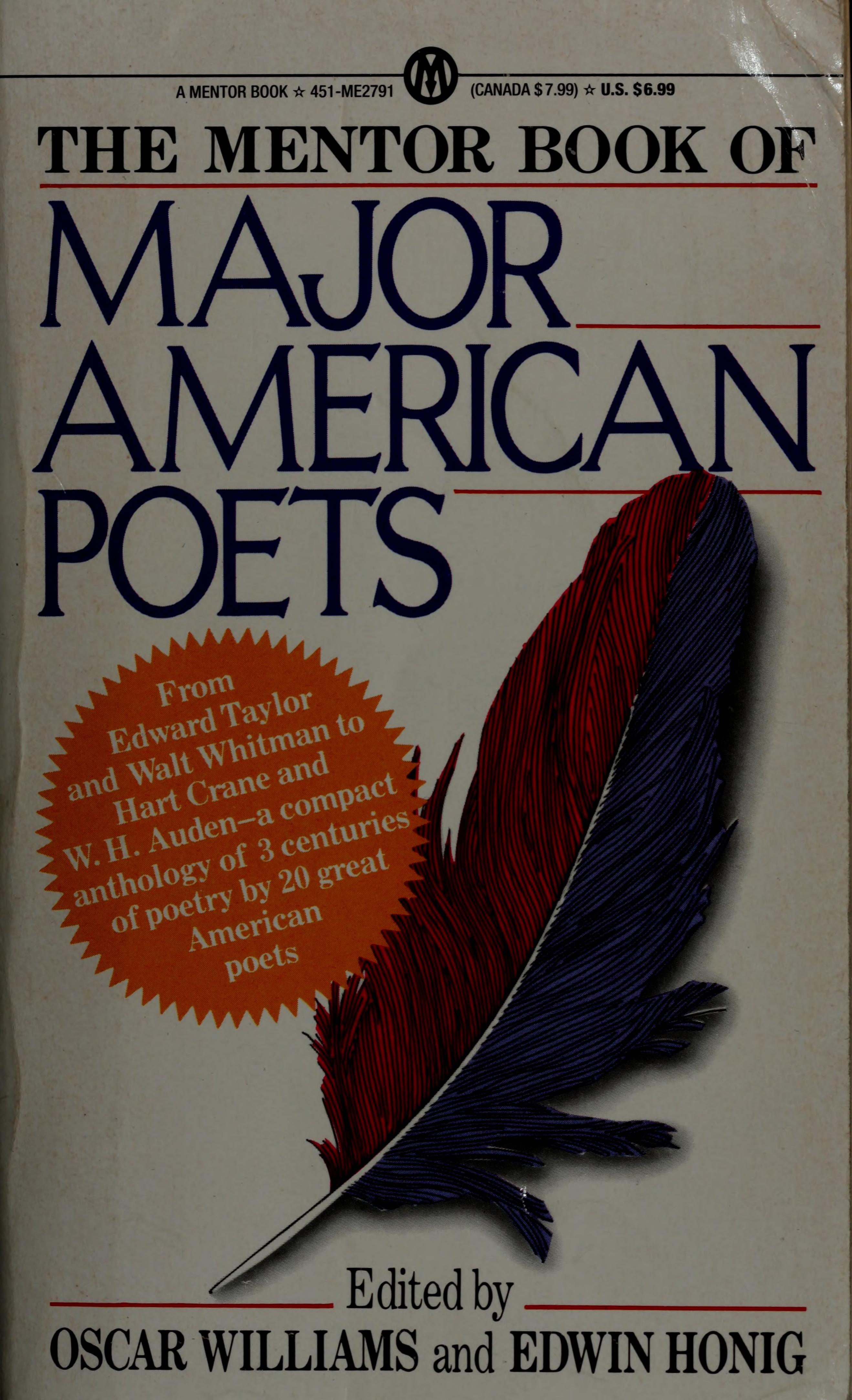 The Mentor Book of Major American Poets