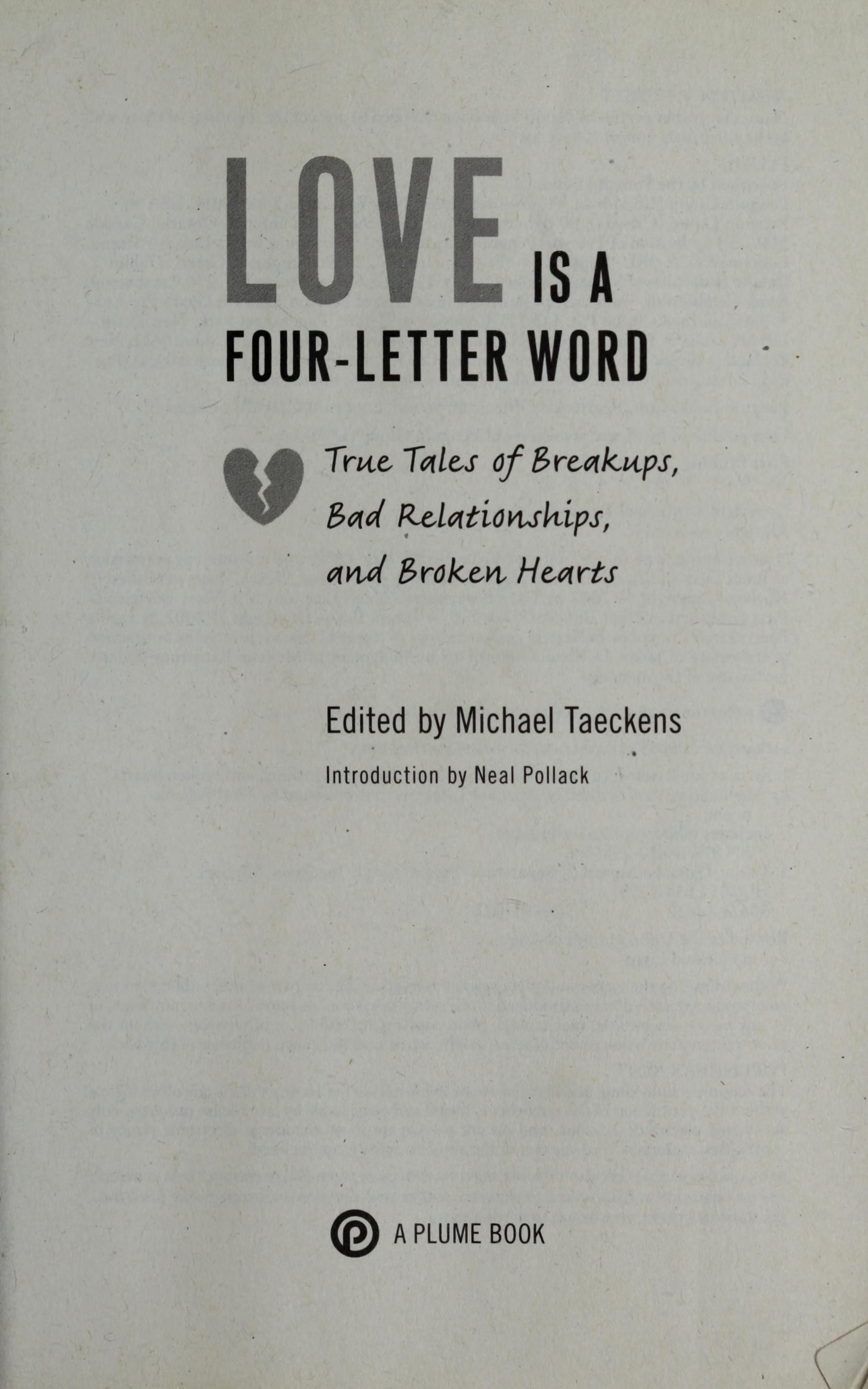 Love Is a Four-Letter Word