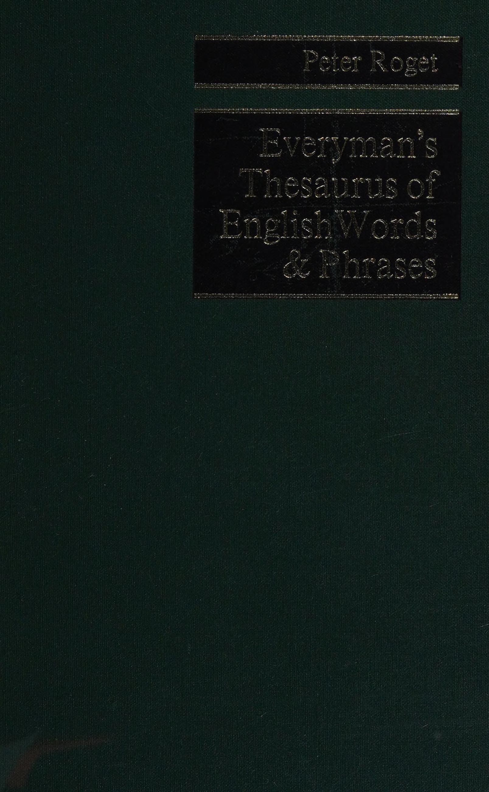 Thesaurus of English Words and Phrases