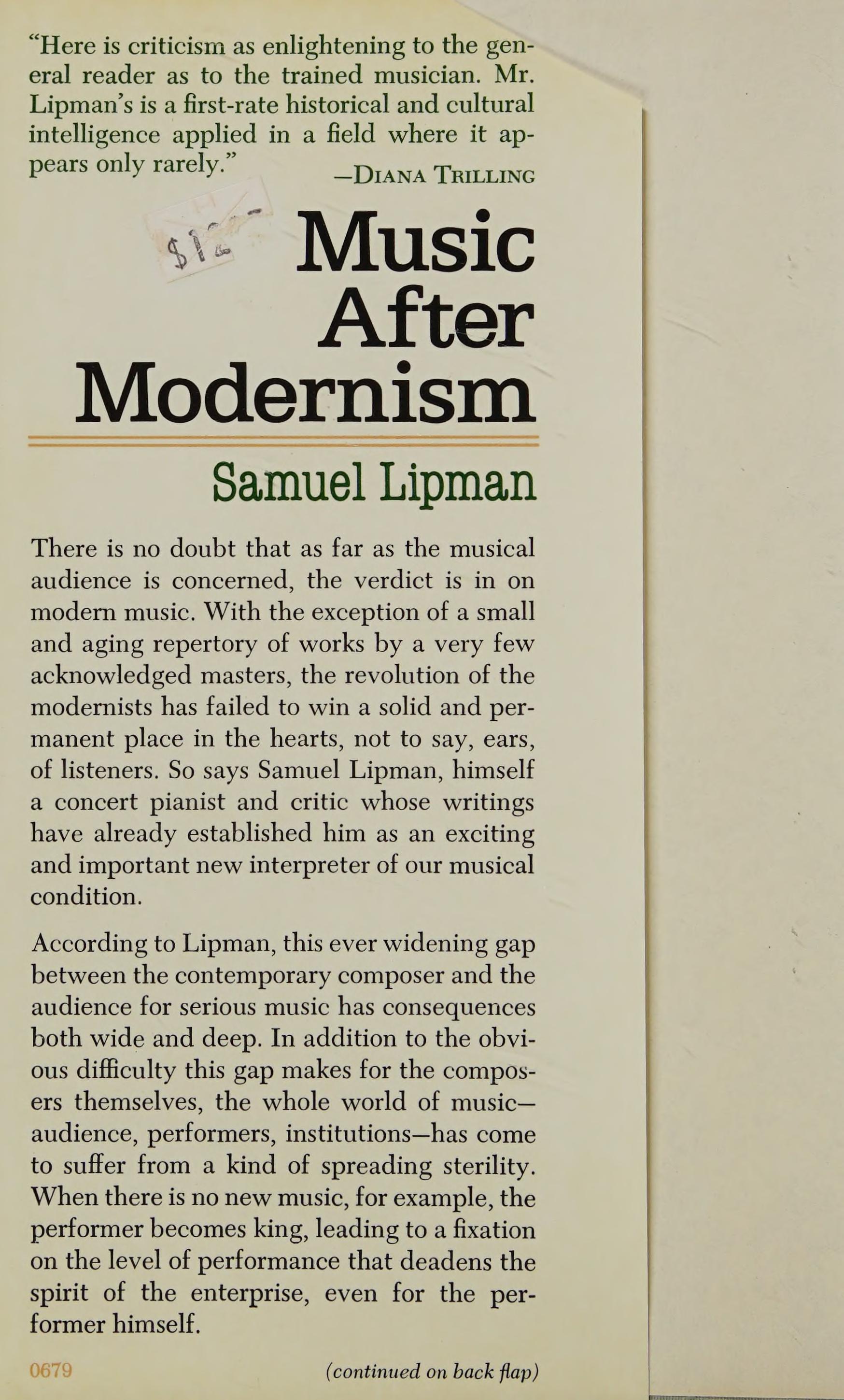 Music After Modernism