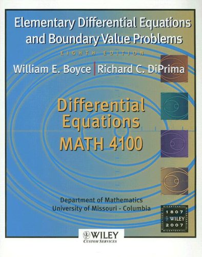 Elementary Differential Equations and Boundary Value Problem S