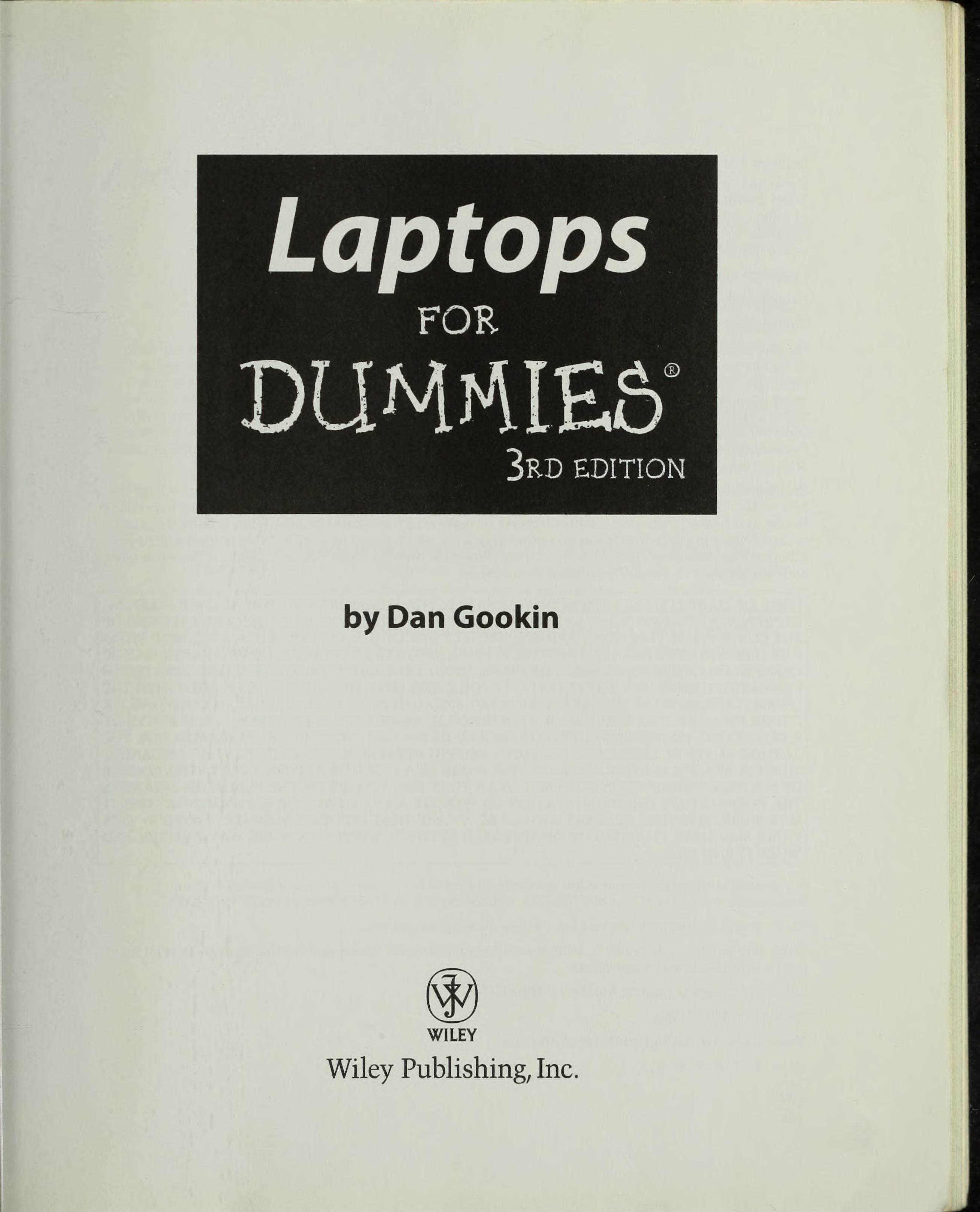 Laptops for Dummies
