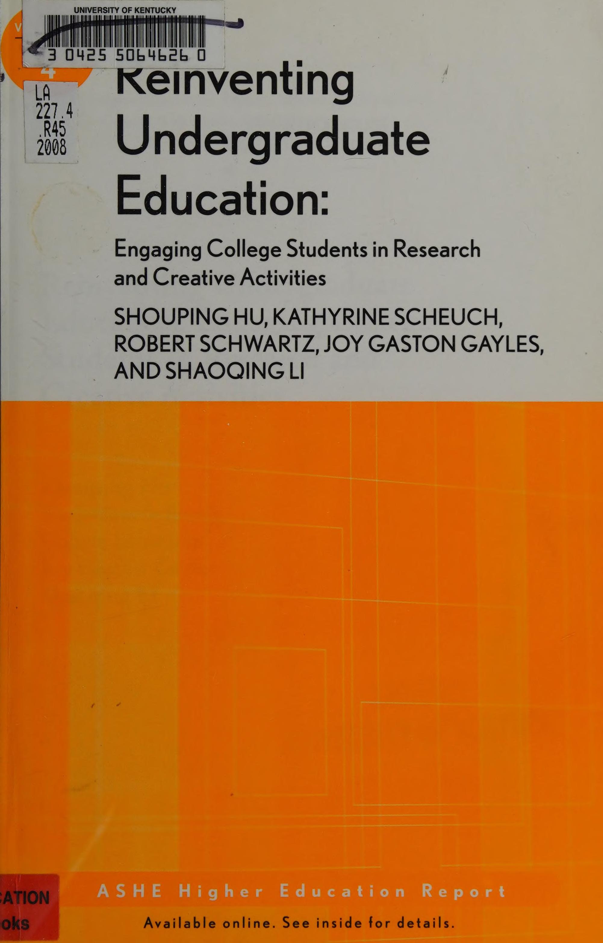 Reinventing Undergraduate Education