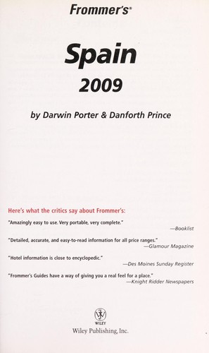 Frommer'S Spain 2009