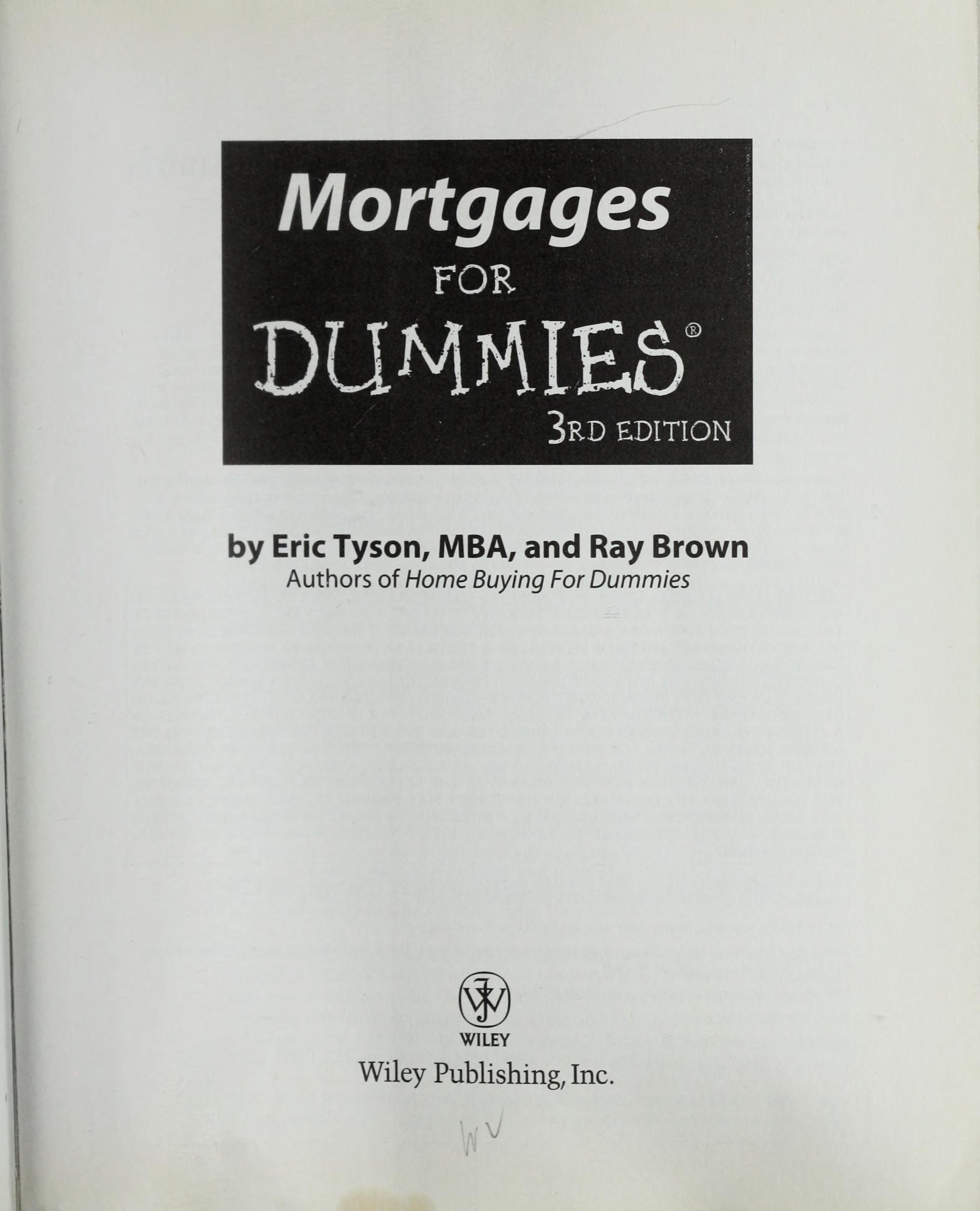 Mortgages for Dummies