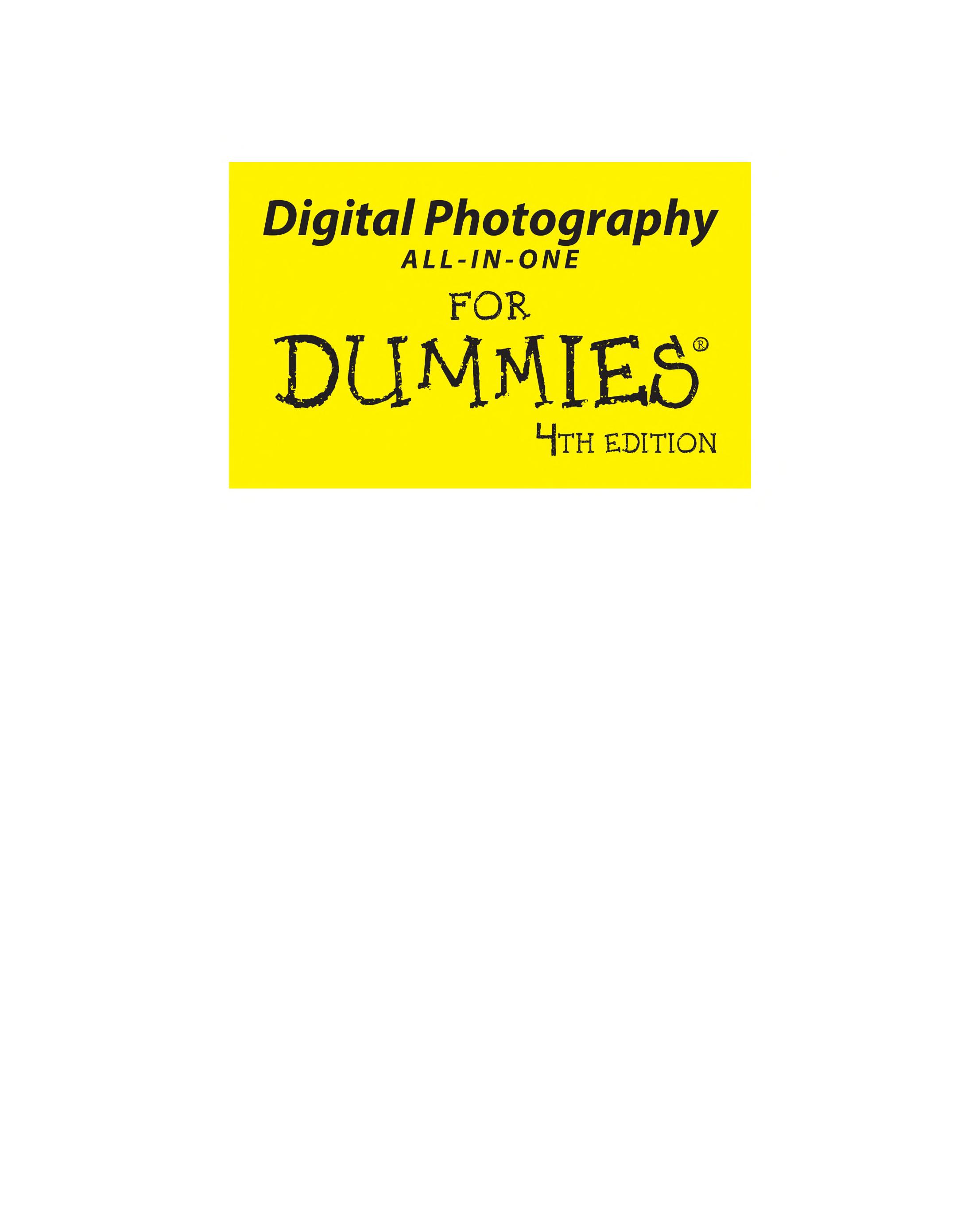 Digital Photography All-in-One Desk Reference for Dummies