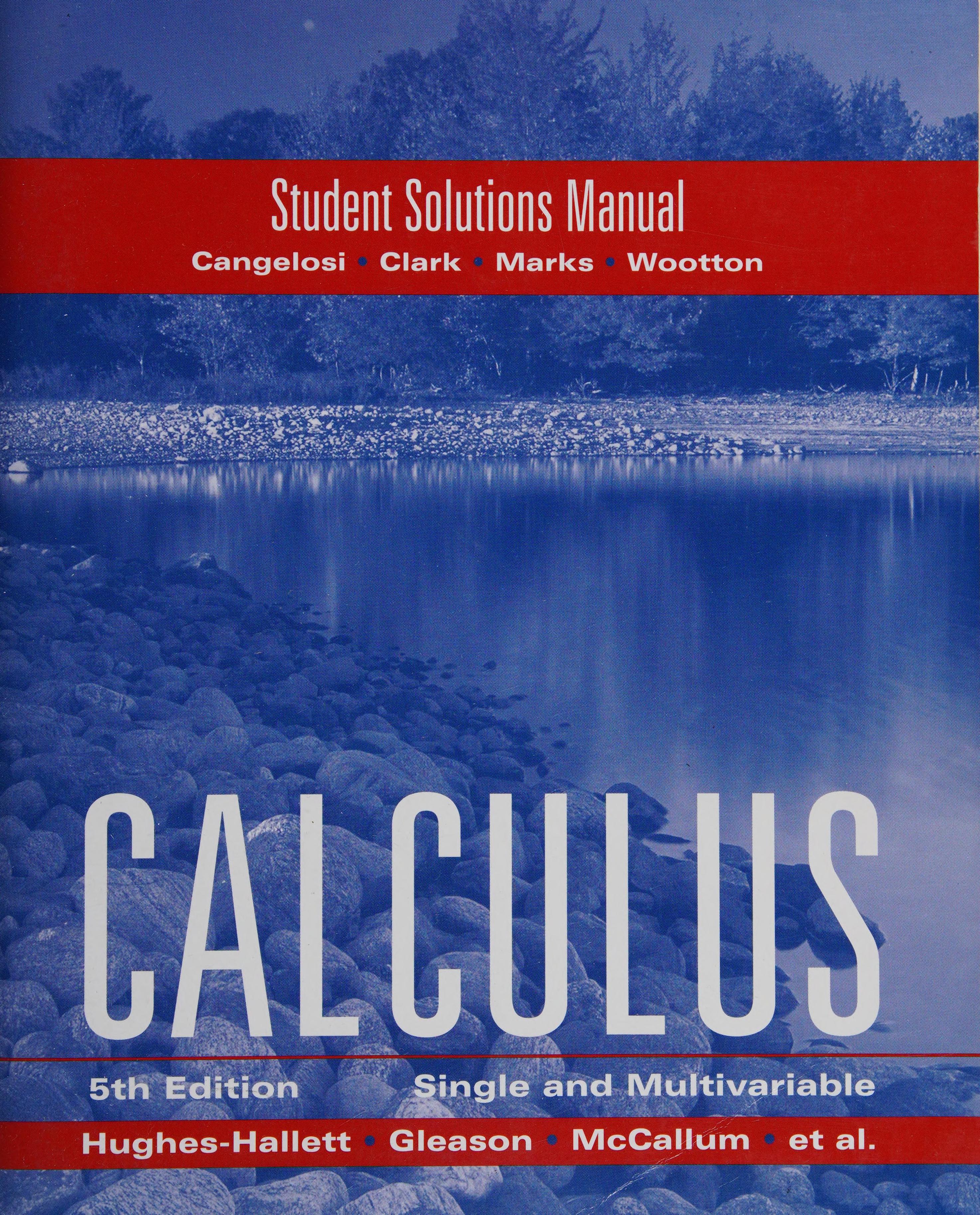 Hughes Hallett Student Solutions Manual to Accompany Calculus Combo