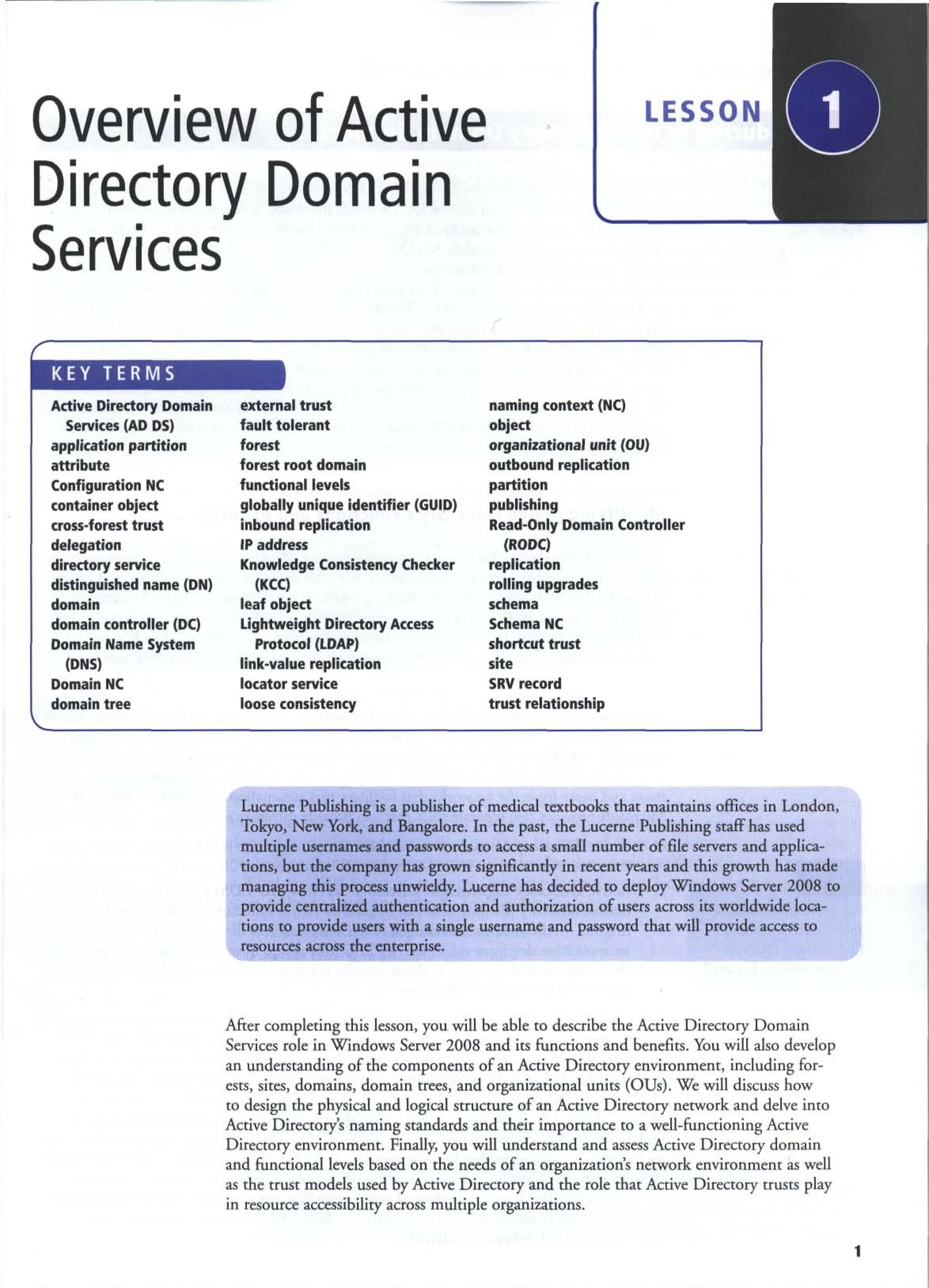 Windows Server 2008 Active Directory Configuration
