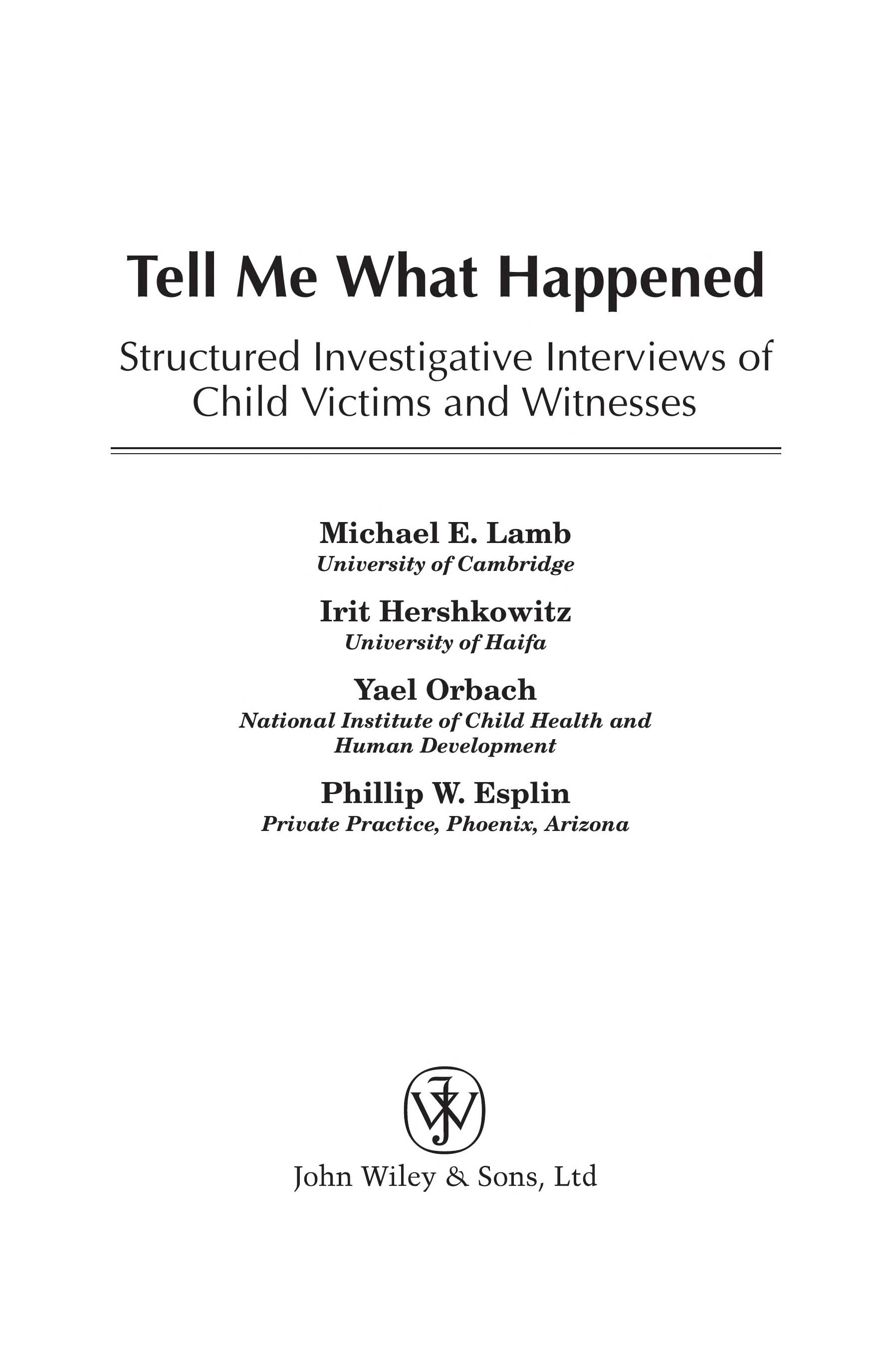Tell Me What Happened