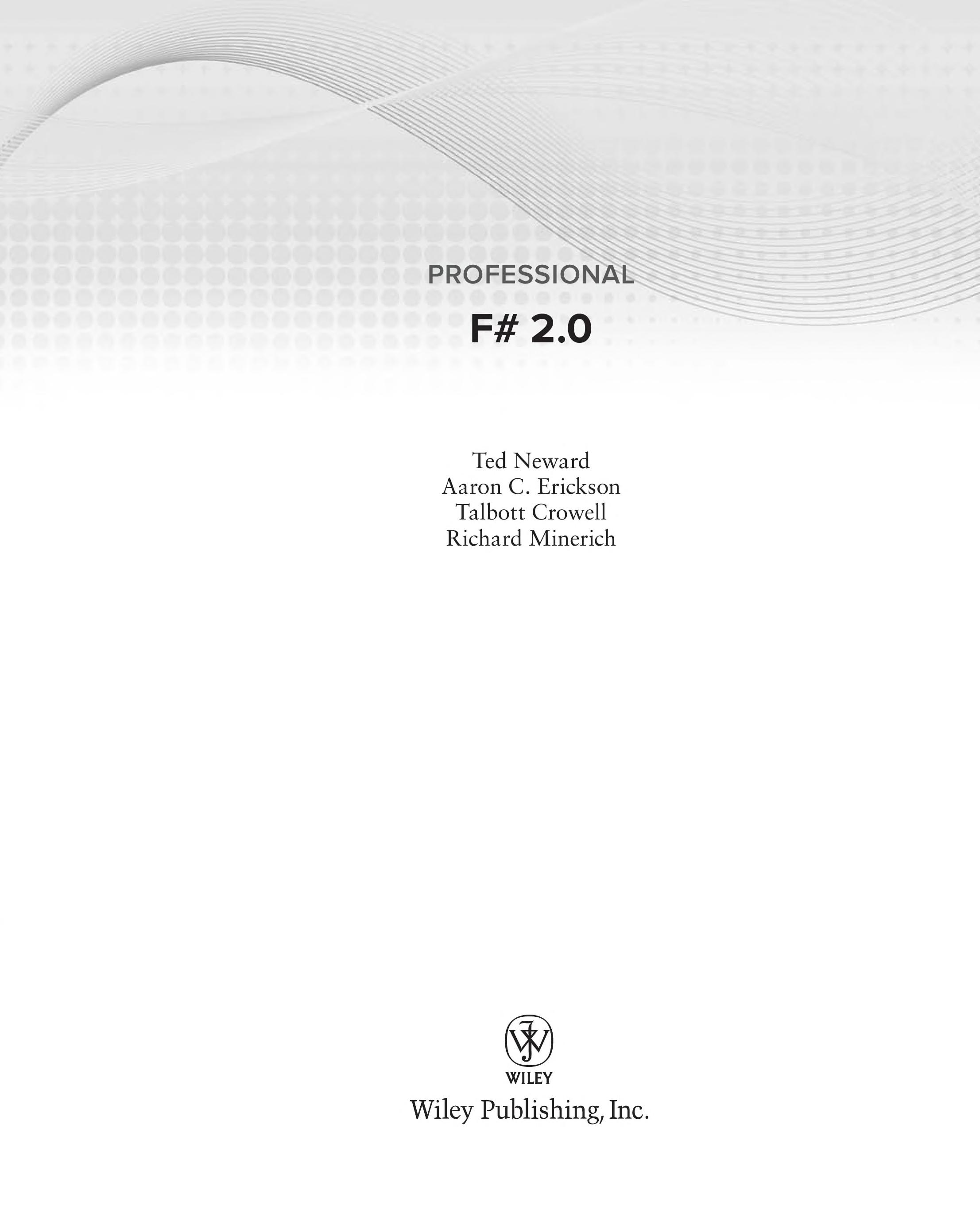 Professional F# 2.0