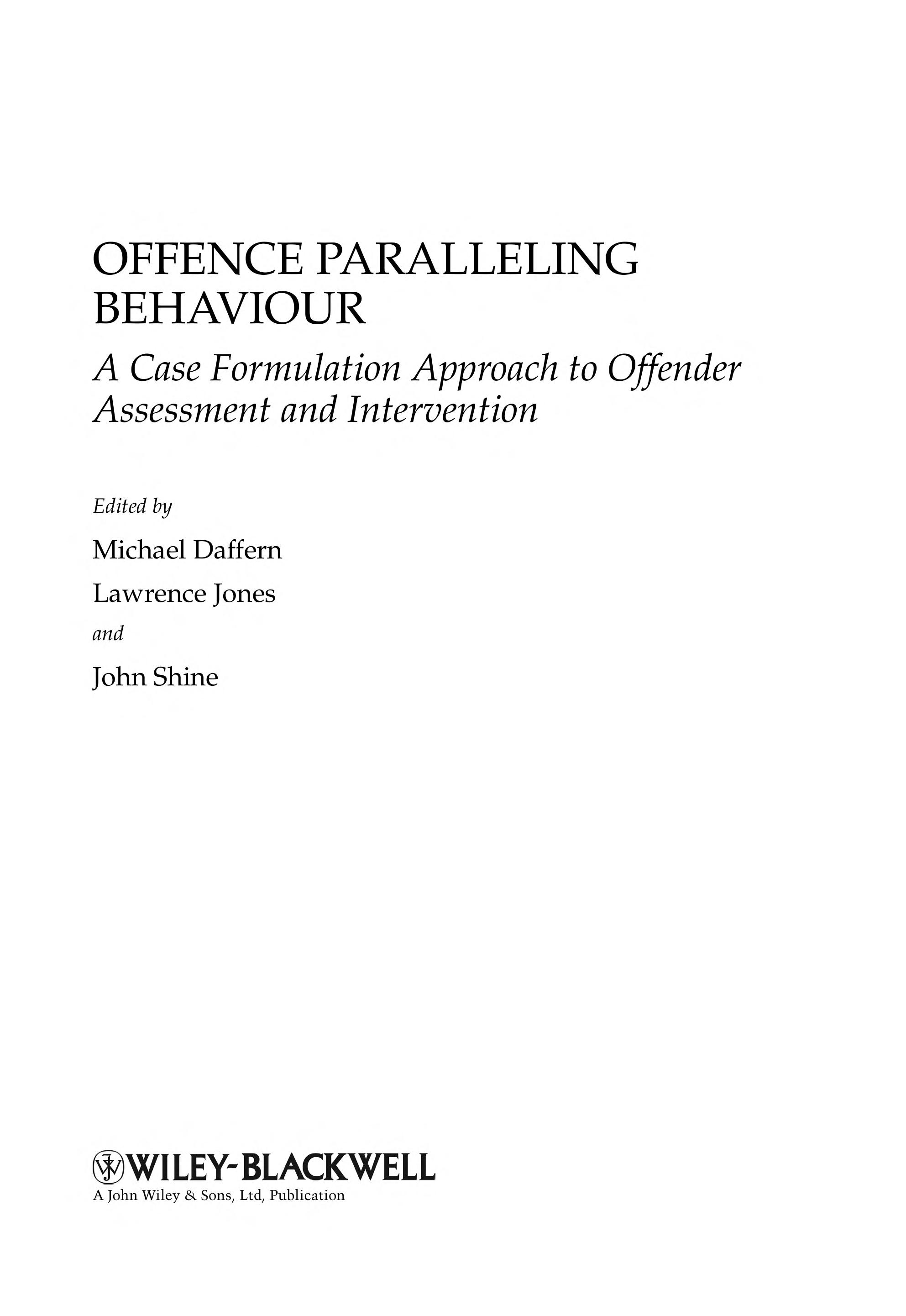 Offence Paralleling Behaviour