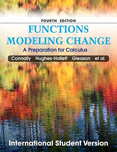 Functions Modeling Change: A Preparation For Calculus