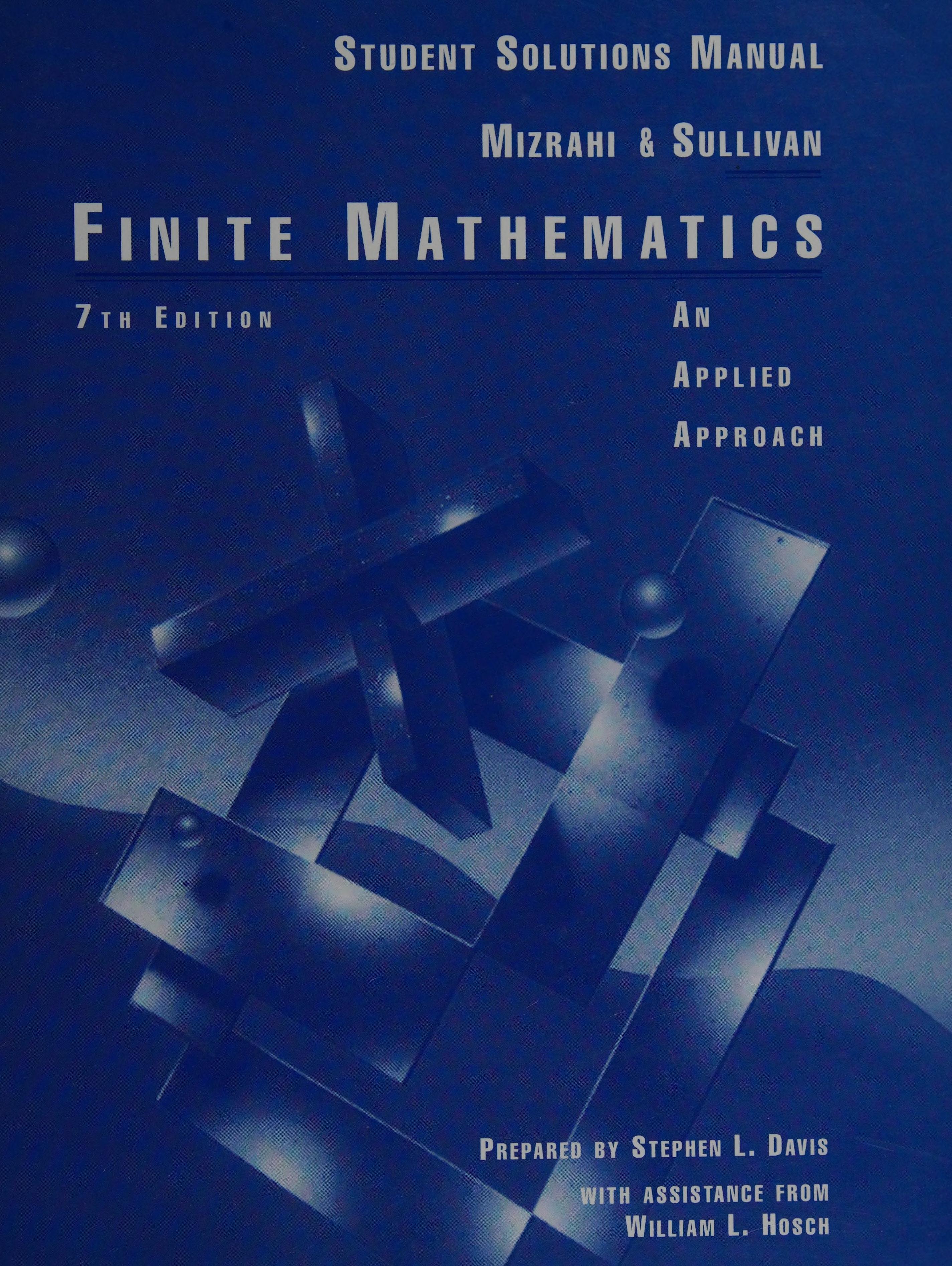 Finite Mathematics, Student Solutions Manual