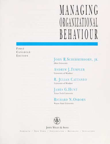 Managing Organizational Behavior