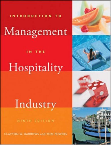 Introduction to Management in the Hospitality Industry