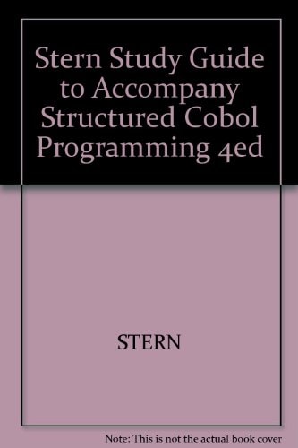Study Guide To Accompany Structured Cobol Programming, 4th Edition