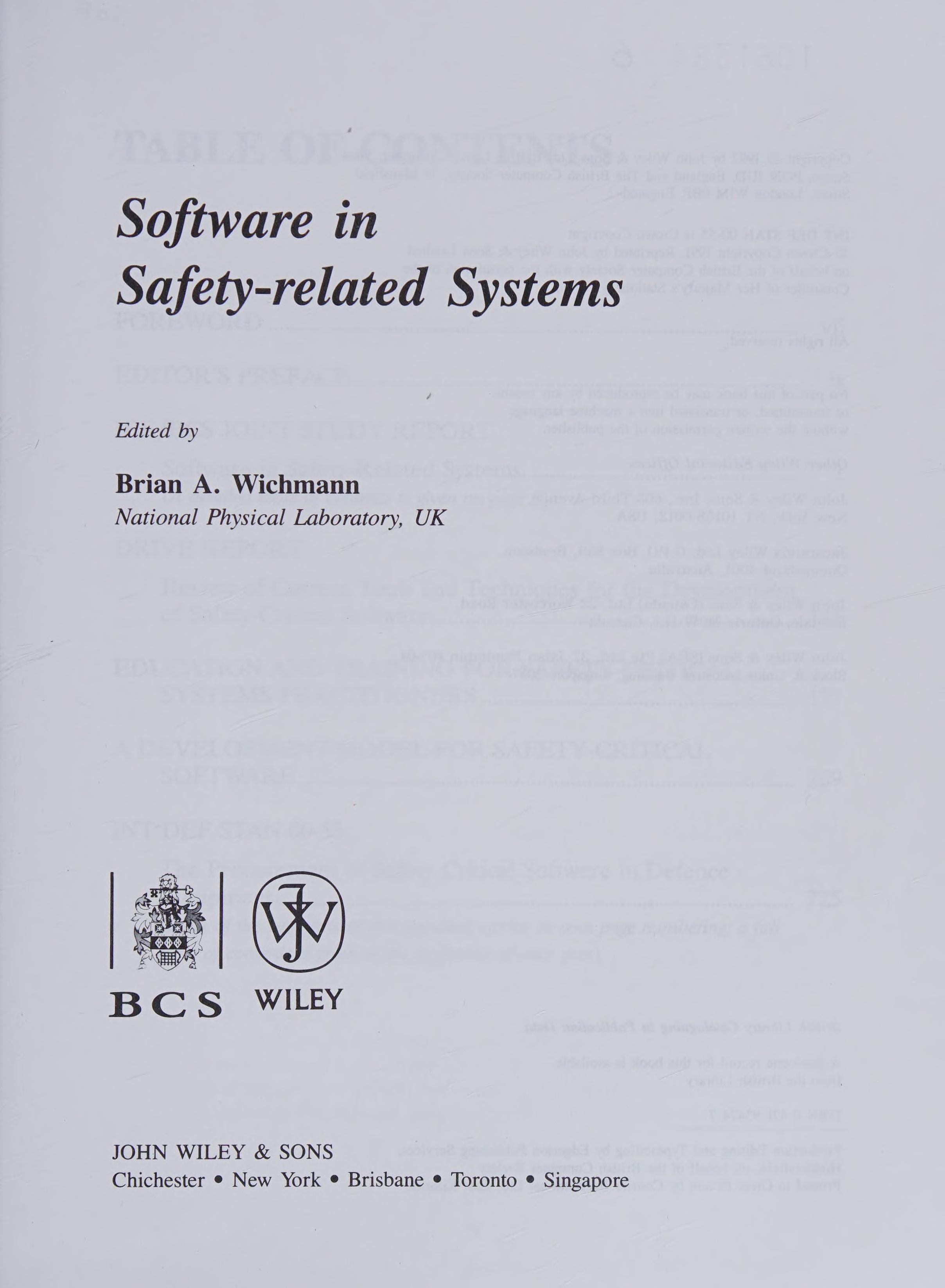 Software in Safety-Related Systems