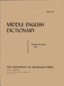 Middle English Dictionary