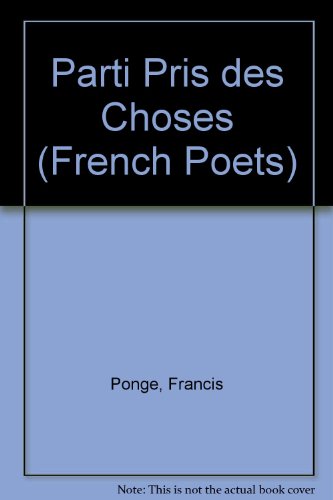Le Parti Pris des Choses