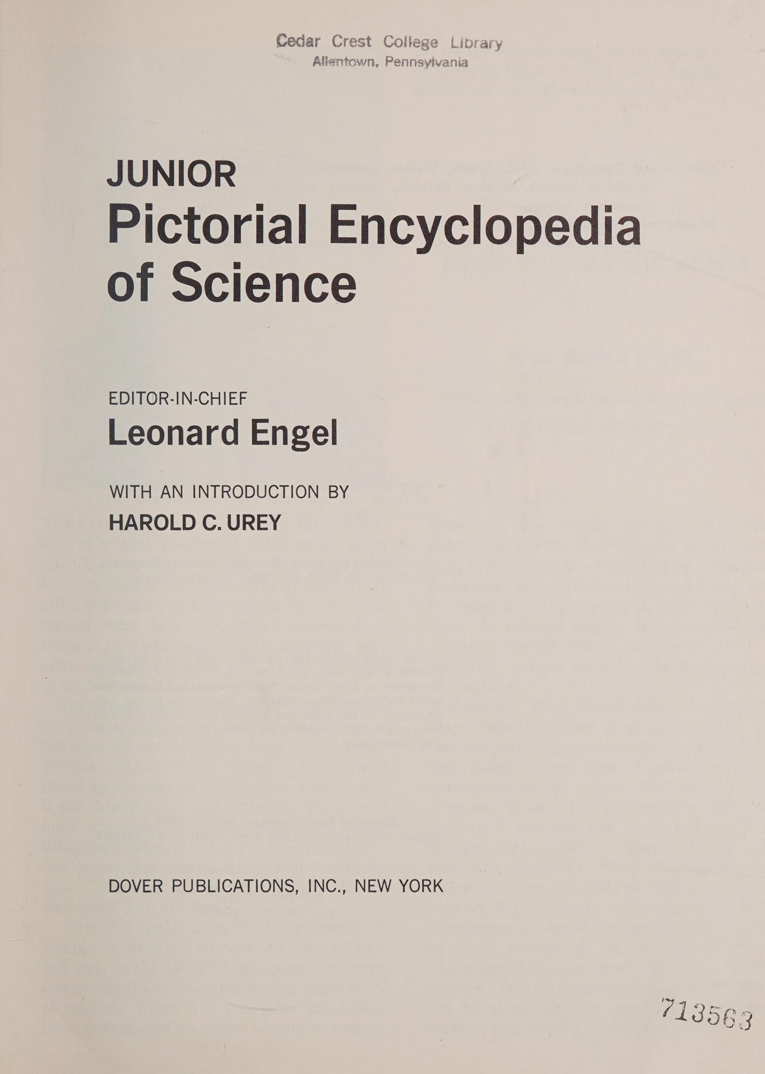 Junior pictorial encyclopedia of science.