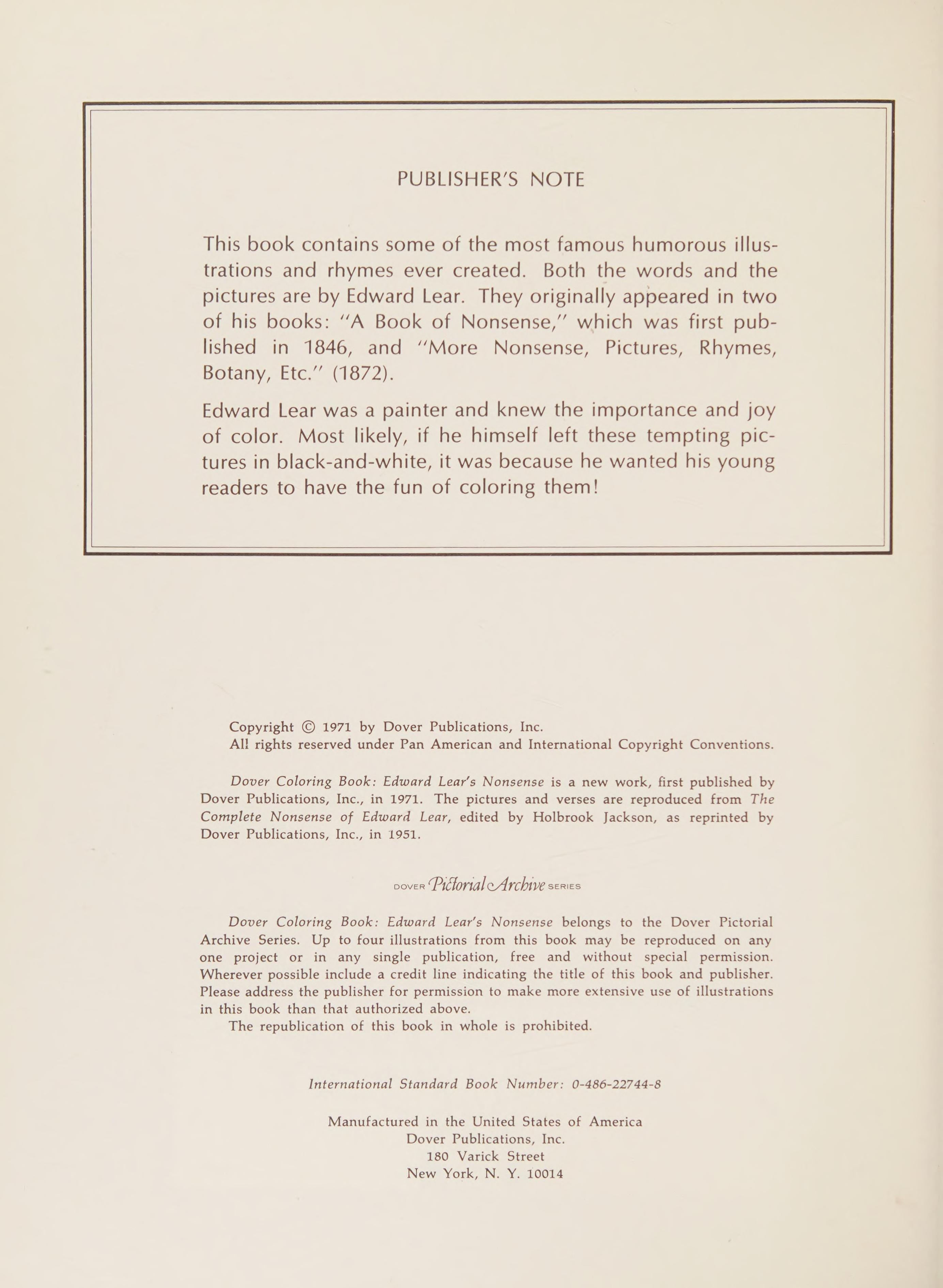 Edward Lear's Nonsense