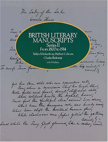 British Literary Manuscripts, Series I