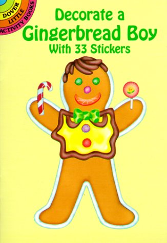 Decorate a Gingerbread Boy with 34 Stickers