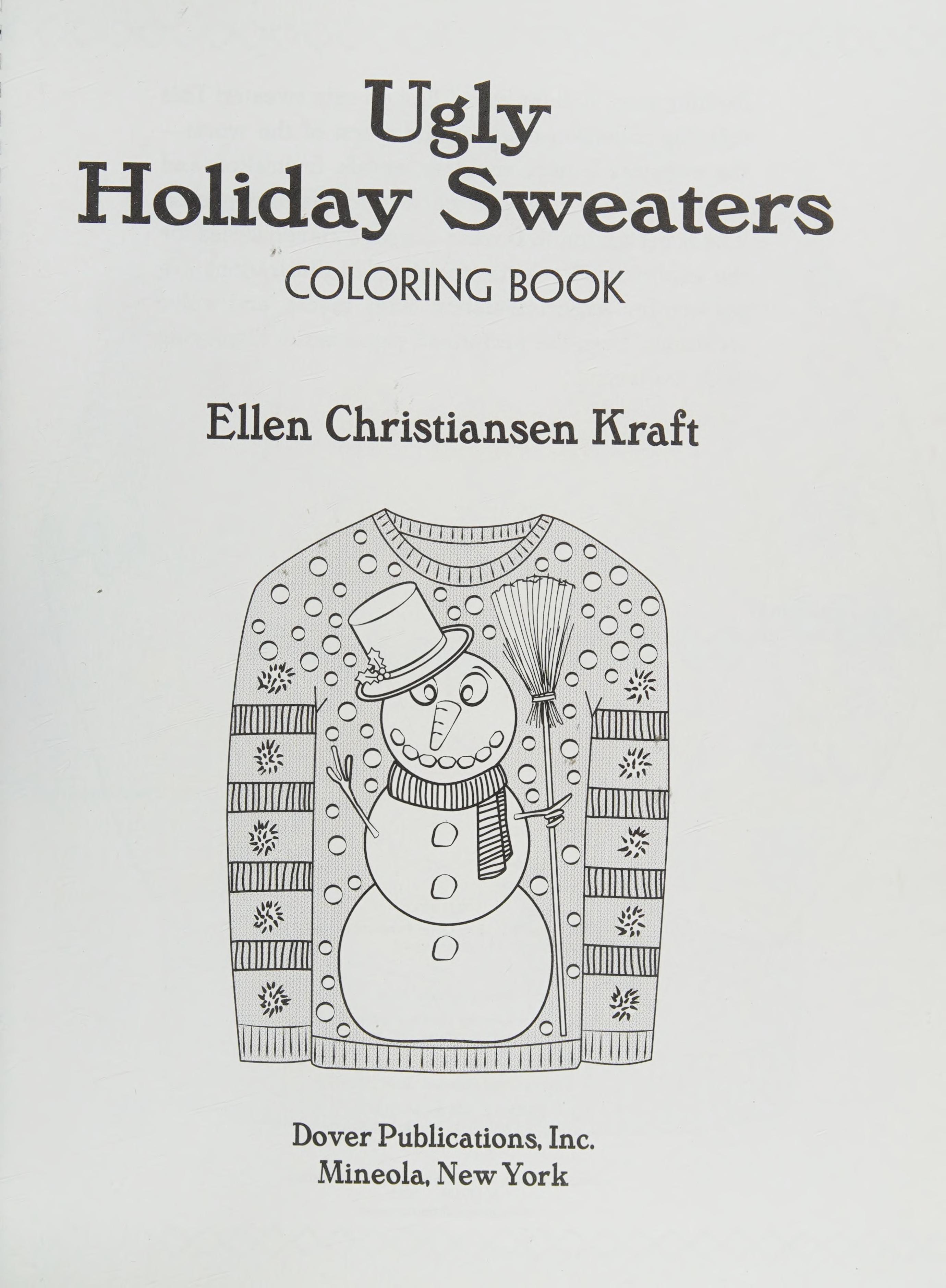 Creative Haven Ugly Holiday Sweaters Coloring Book