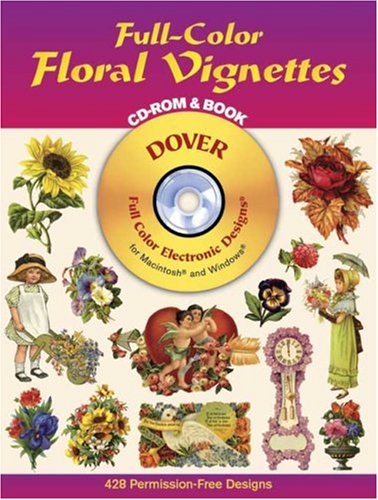 Full-Color Floral Vignettes CD-ROM and Book