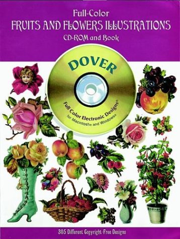 Full-Color Fruits and Flowers Illustrations CD-ROM and Book