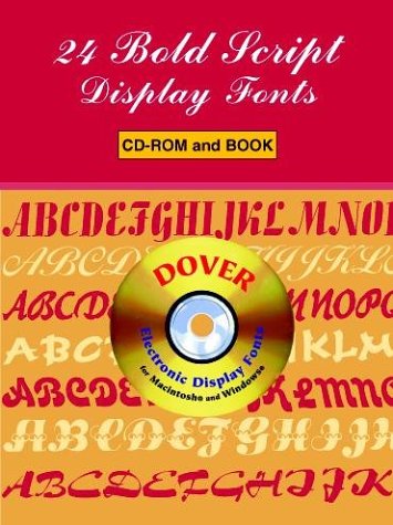 24 Bold Script Display Fonts CD-ROM and Book