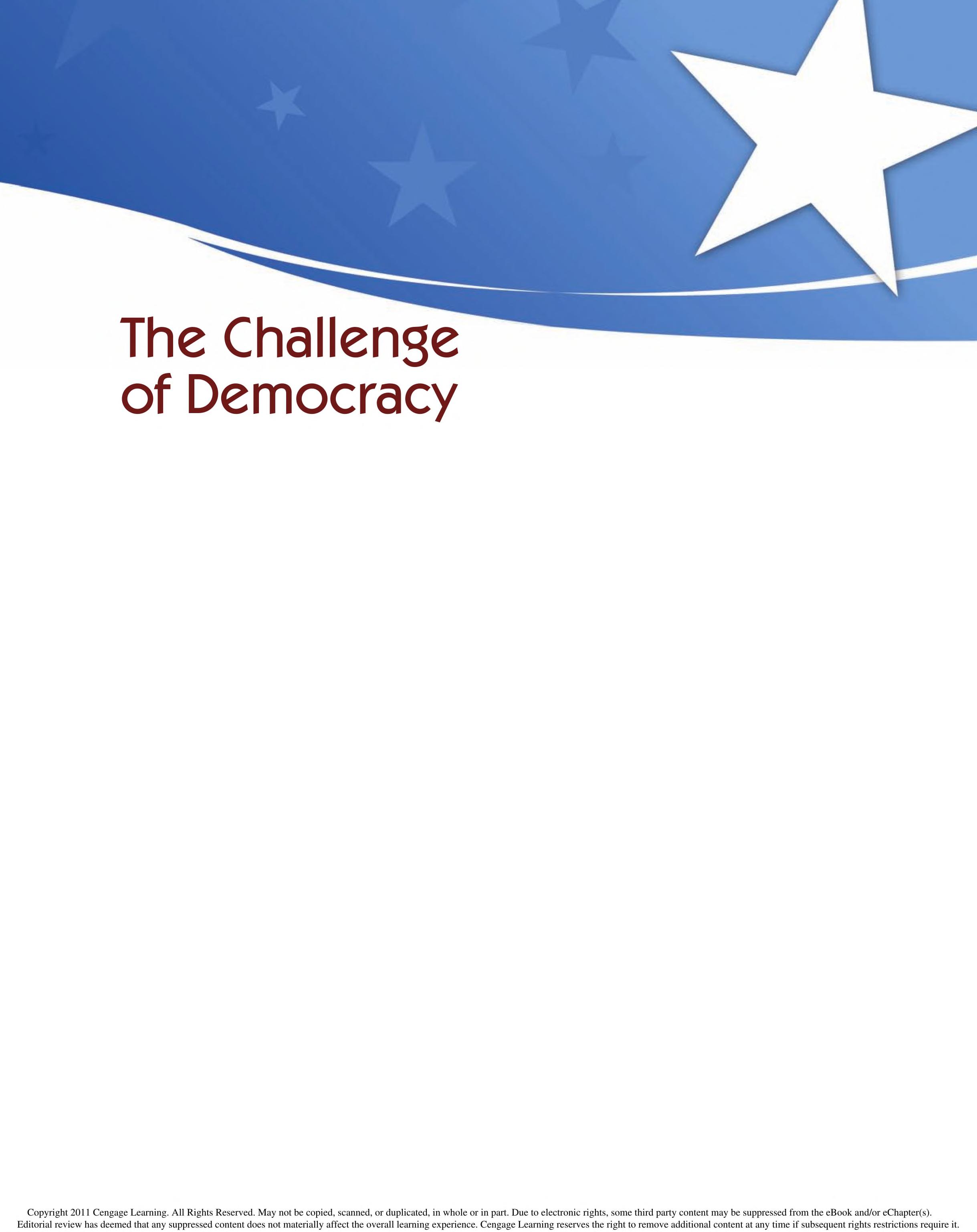 The Challenge of Democracy