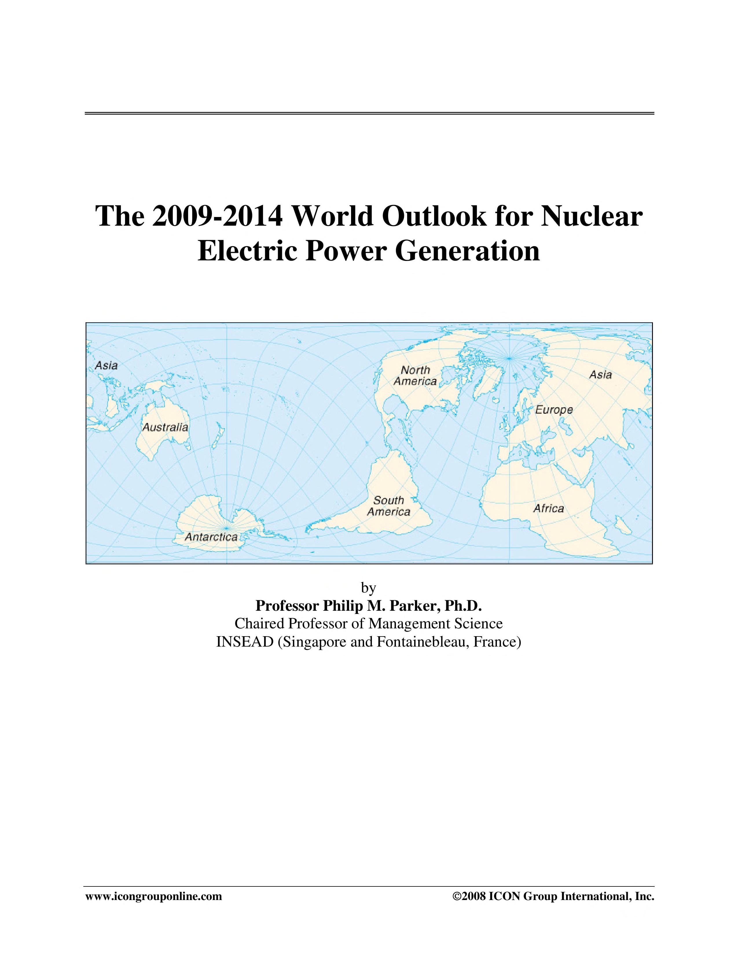 The 2009-2014 World Outlook for Nuclear Electric Power Generation