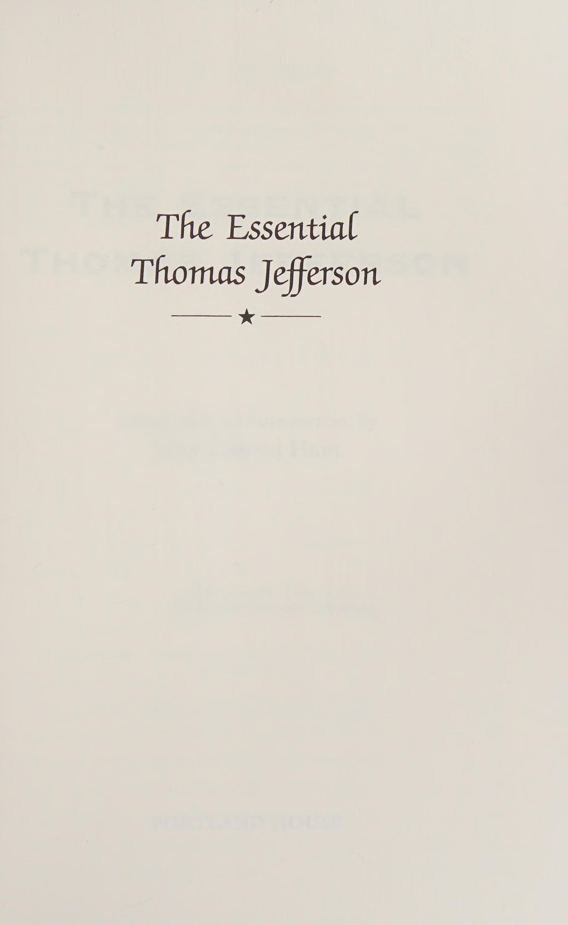The Essential Thomas Jefferson