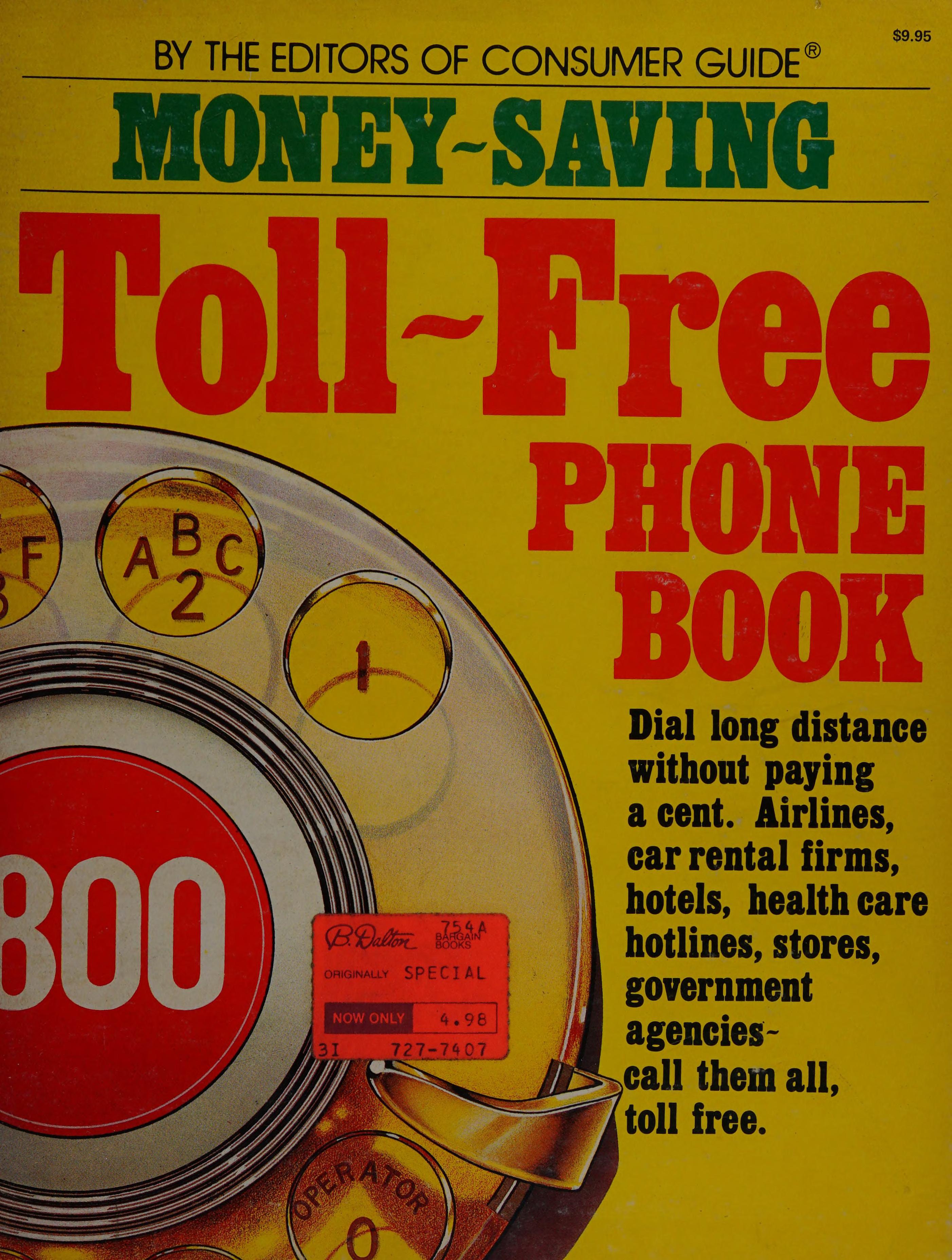 Money Saving: Toll-Free Phone Book