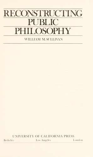 Reconstructing public philosophy