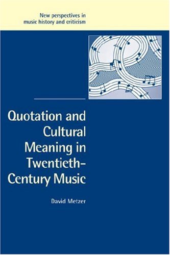 Quotation Cultural Meaning In Music
