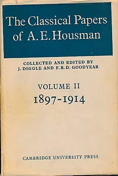 The Classical Papers of a. E. Housman