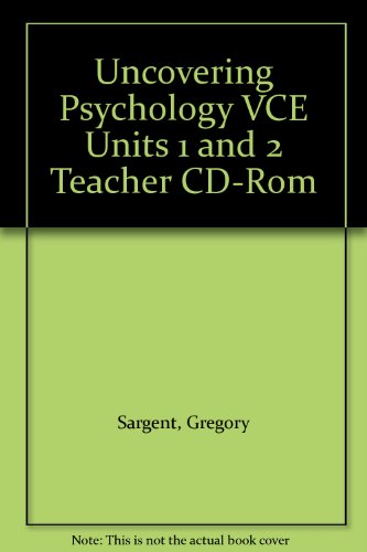 Uncovering Psychology Vce Units 1 And 2 Teacher Cd-Rom