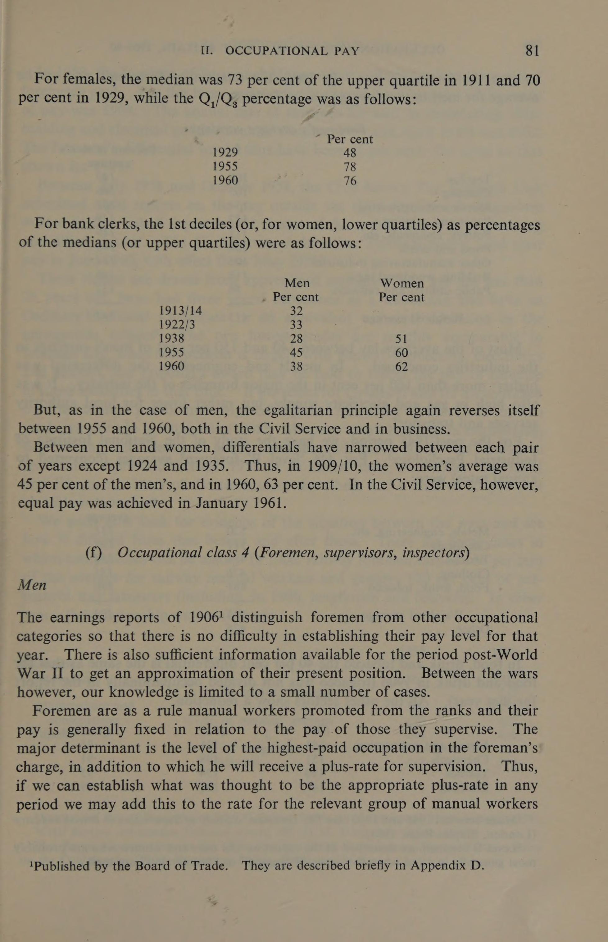 Occupation and Pay in Great Britain 1906–60