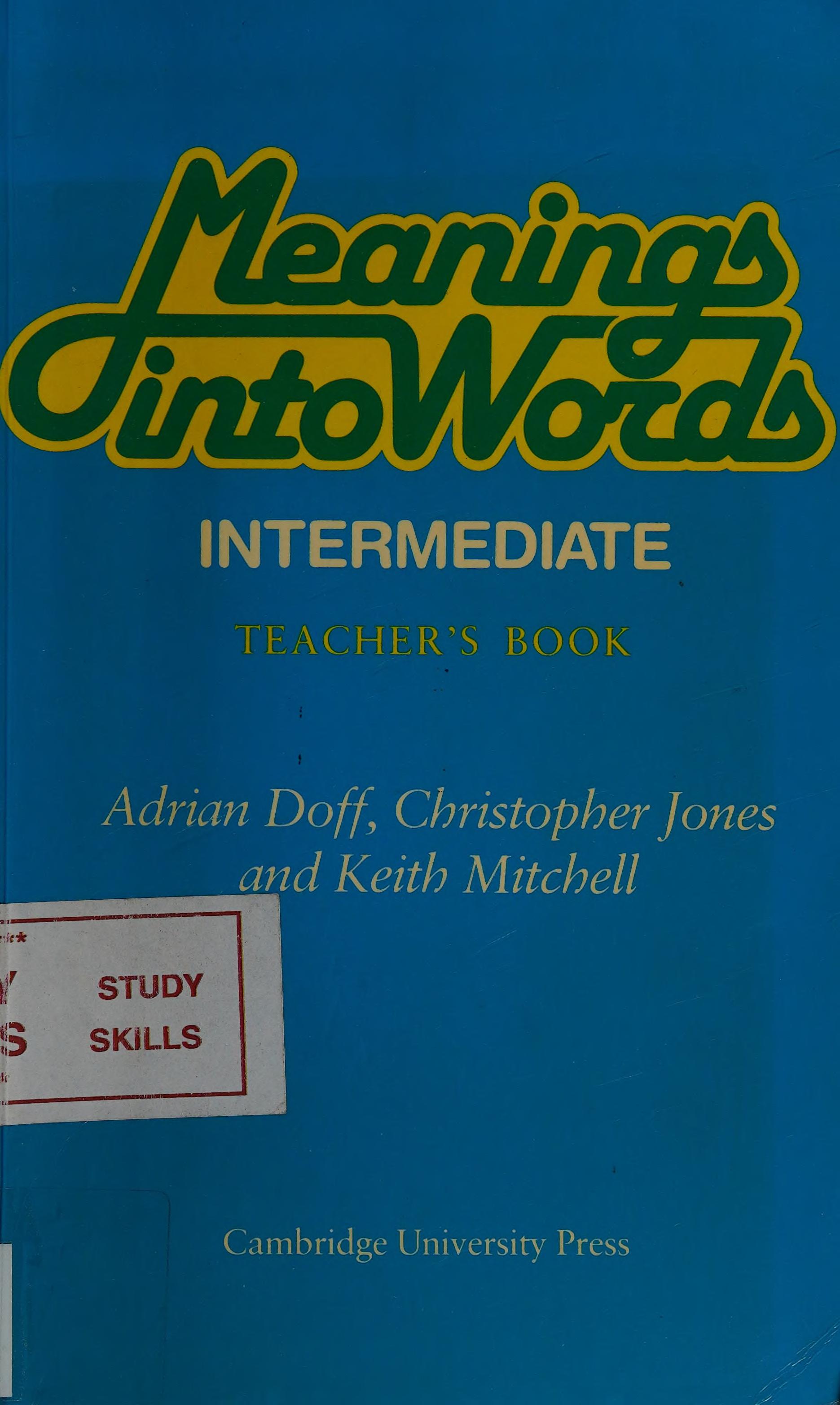 Meanings into Words Intermediate Teacher's Book