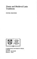 Dante and Medieval Latin Traditions