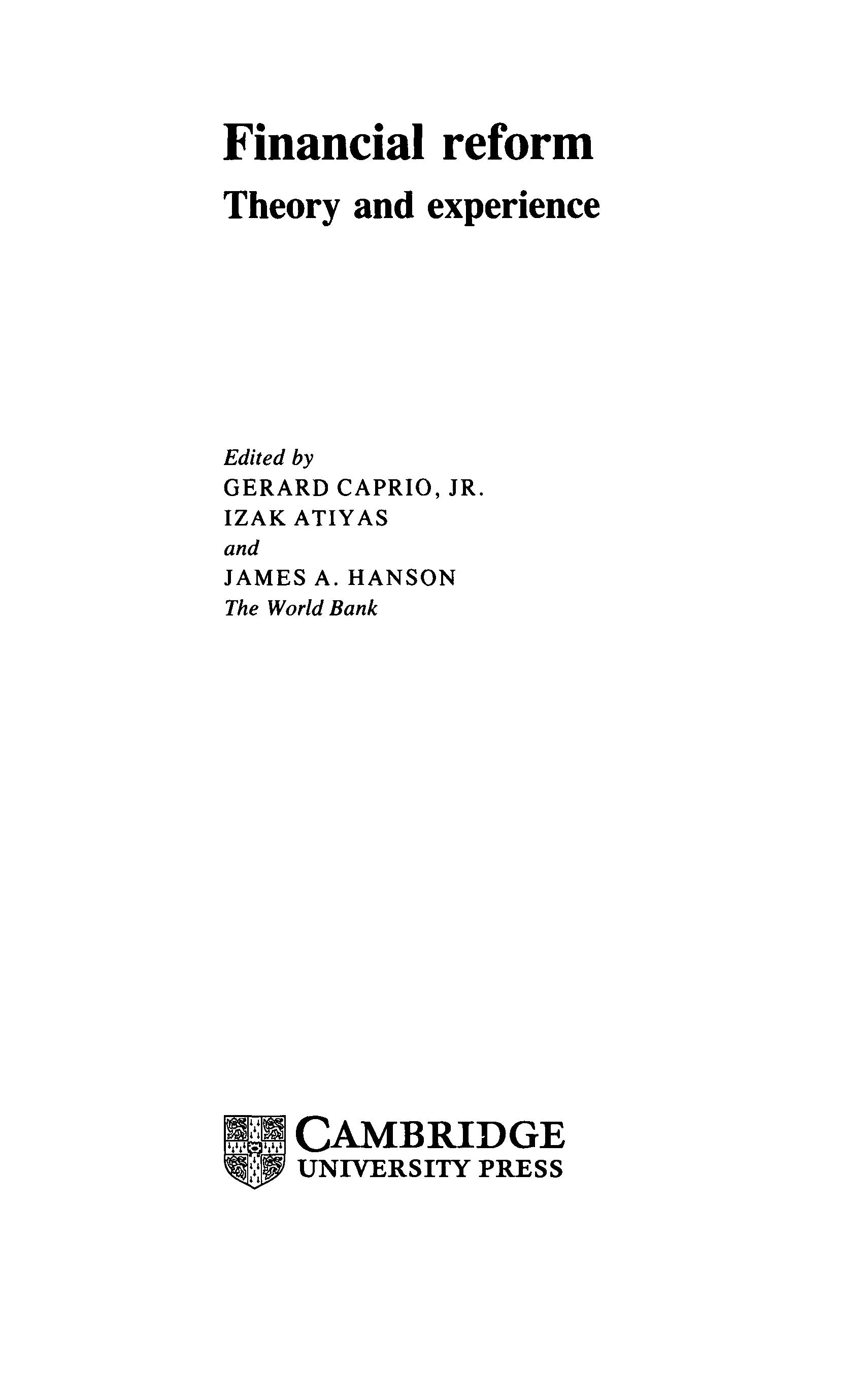 Financial Reform