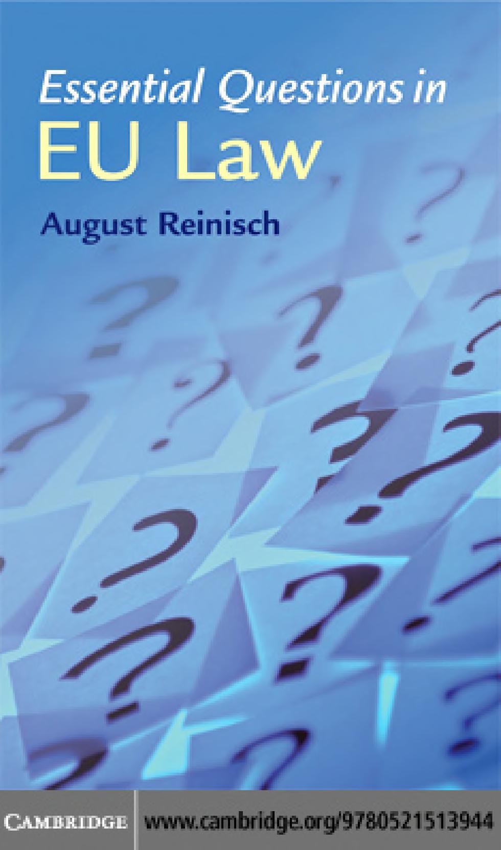 Essential questions in EU law