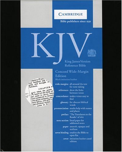 KJV Concord Wide Margin Black imitation leather over boards KJ261WM